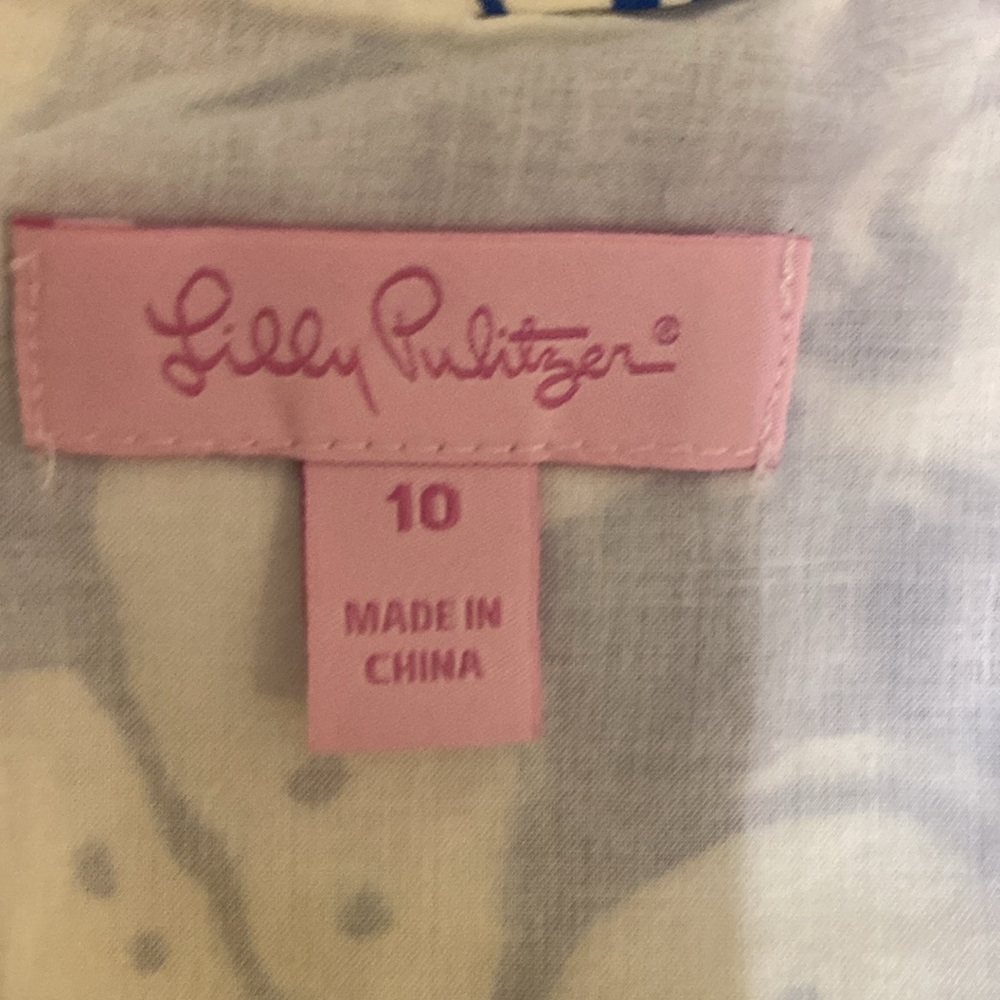 Lilly Pulitzer Blue and White Floral Dress‎ - Picture 3 of 3